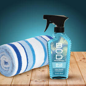 BOD man spray in use on neck showing simple application and daily freshness