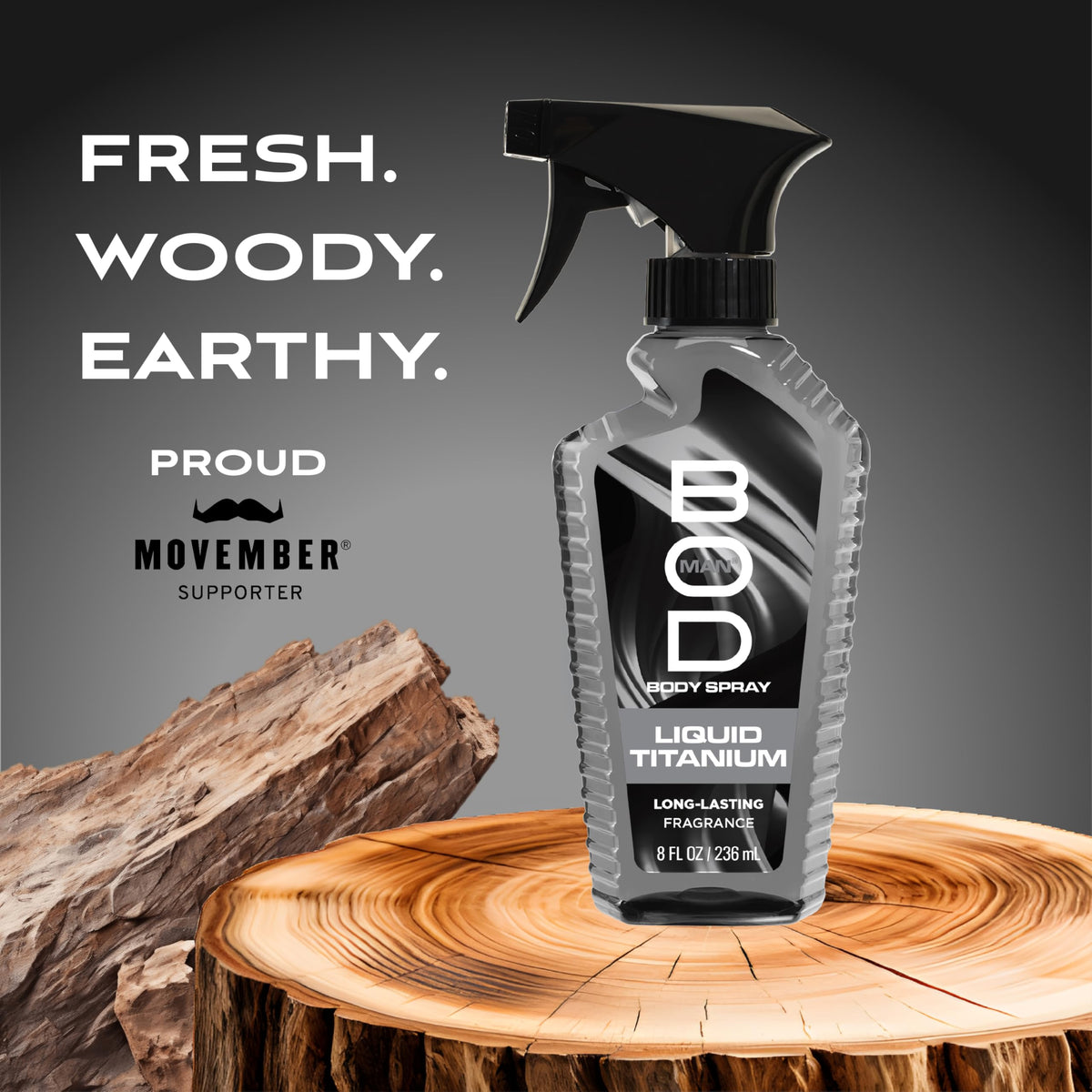 BOD Man close-up of product label emphasizing premium design and confident look