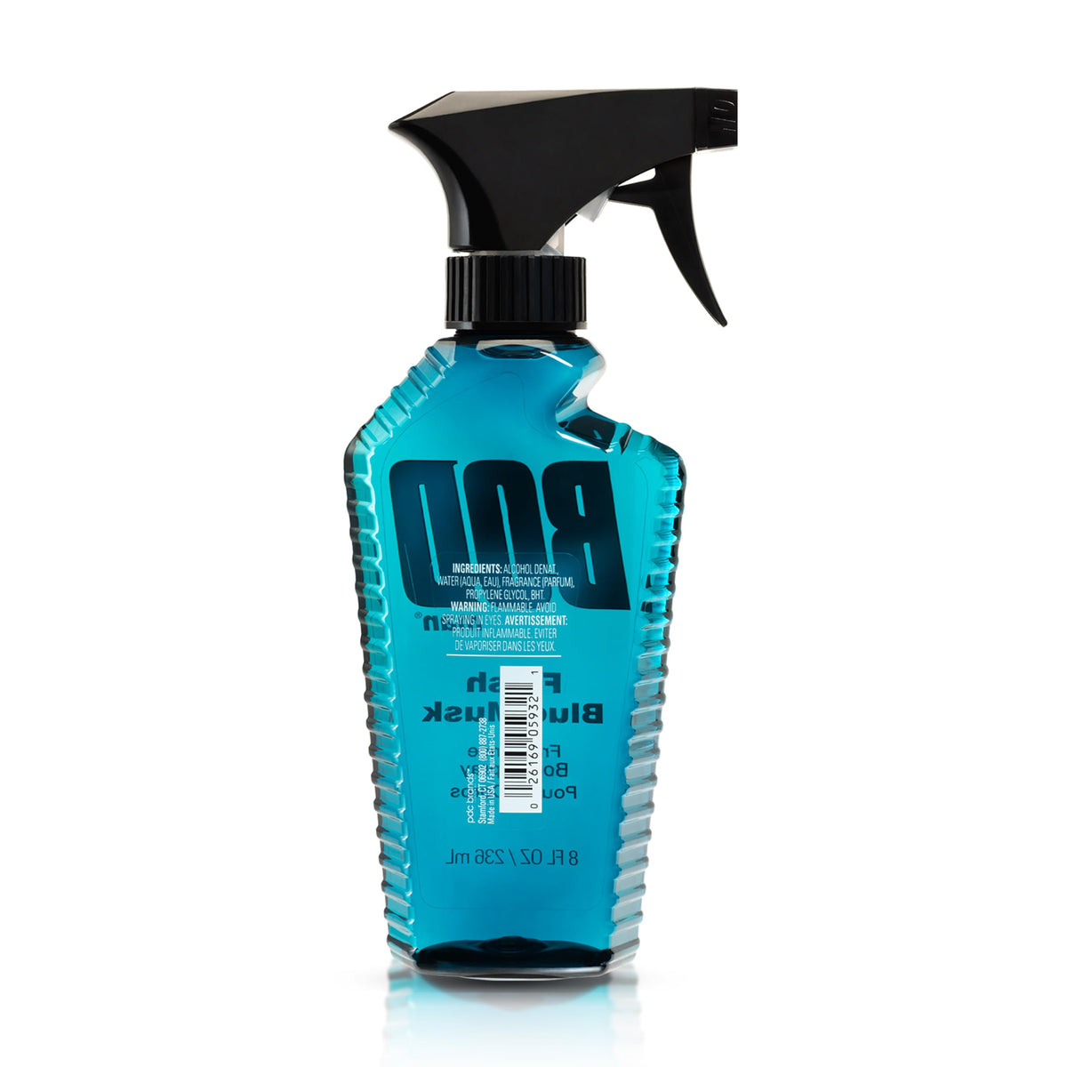 BOD man in morning routine setting conveying confidence and clean scent