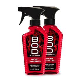 BOD man front packaging showing Most Wanted can and confident appeal