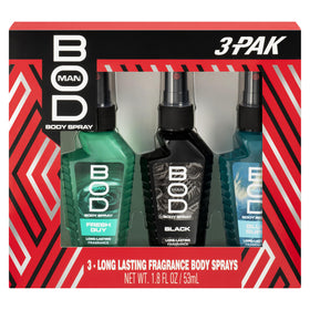 BOD man gift set front packaging showing three cans and clear gifting appeal
