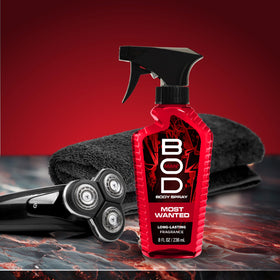 BOD man spray in gym bag for quick post-workout freshness