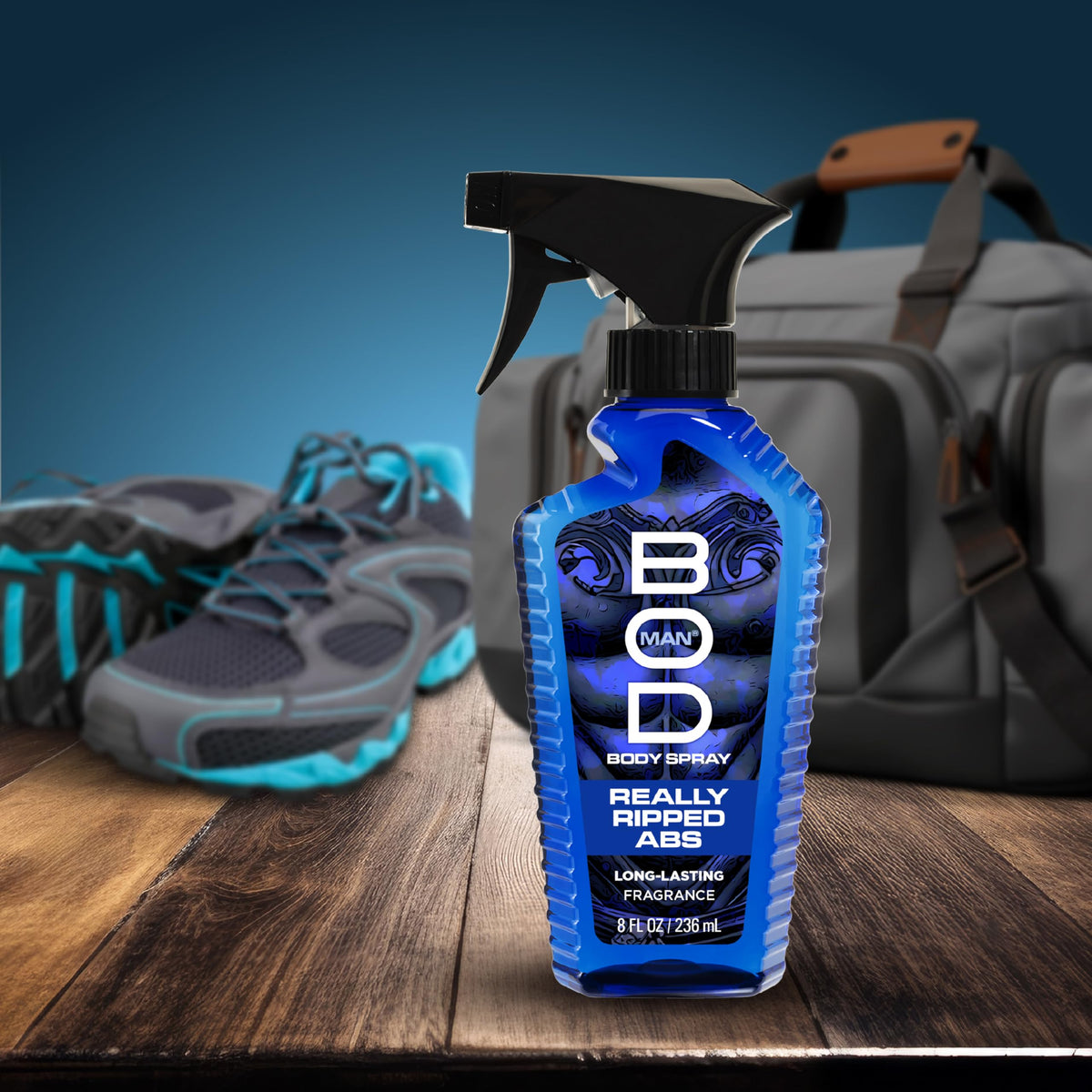 BOD man held in hand to show 8 fl oz scale and portability for everyday use