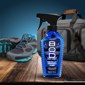 BOD man held in hand to show 8 fl oz scale and portability for everyday use