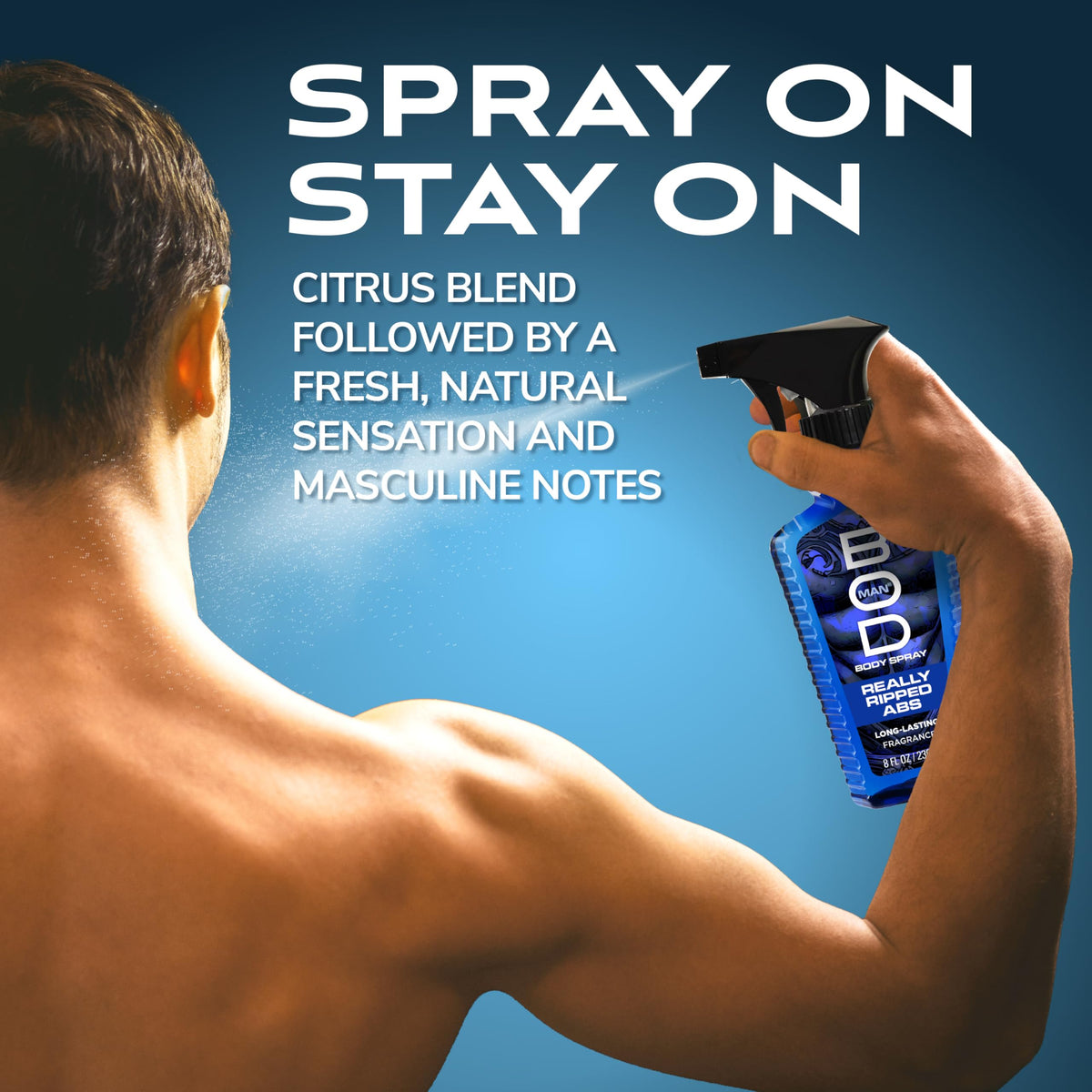 BOD man fine mist texture visible to show light, even fragrance coverage