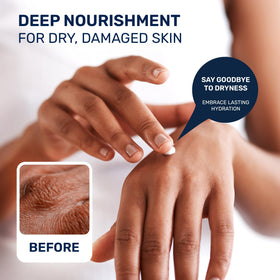 Body Art treating cuticle and heel to illustrate targeted repair and deep moisturization