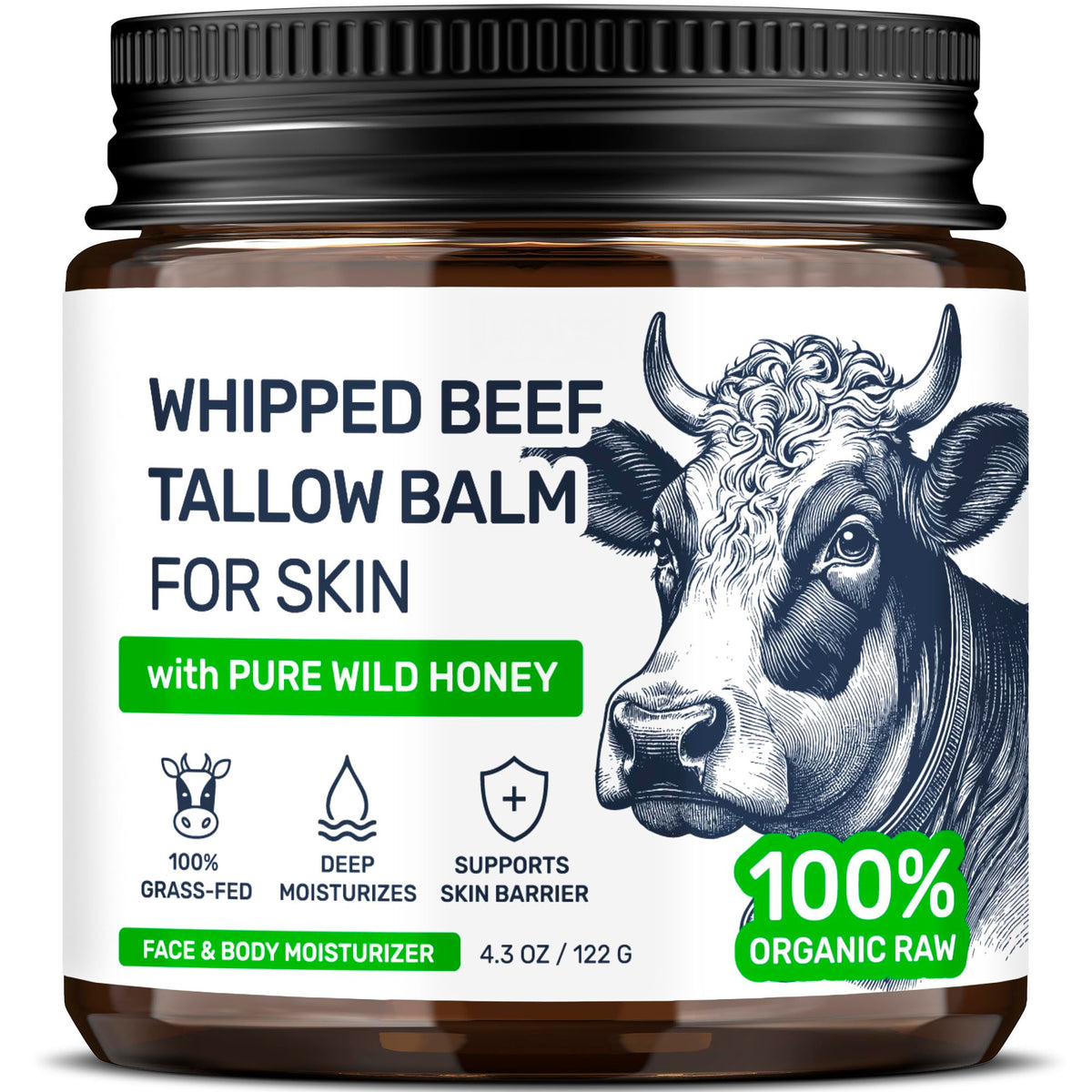 Body Art front jar view showing clean label and jar for easy identification and trust