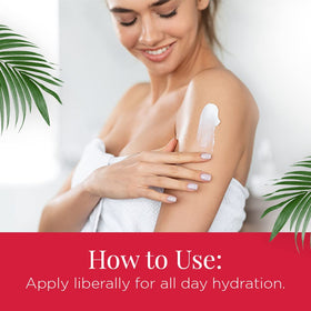 Body Drench bottle on bathroom vanity suggesting calming post-shower use