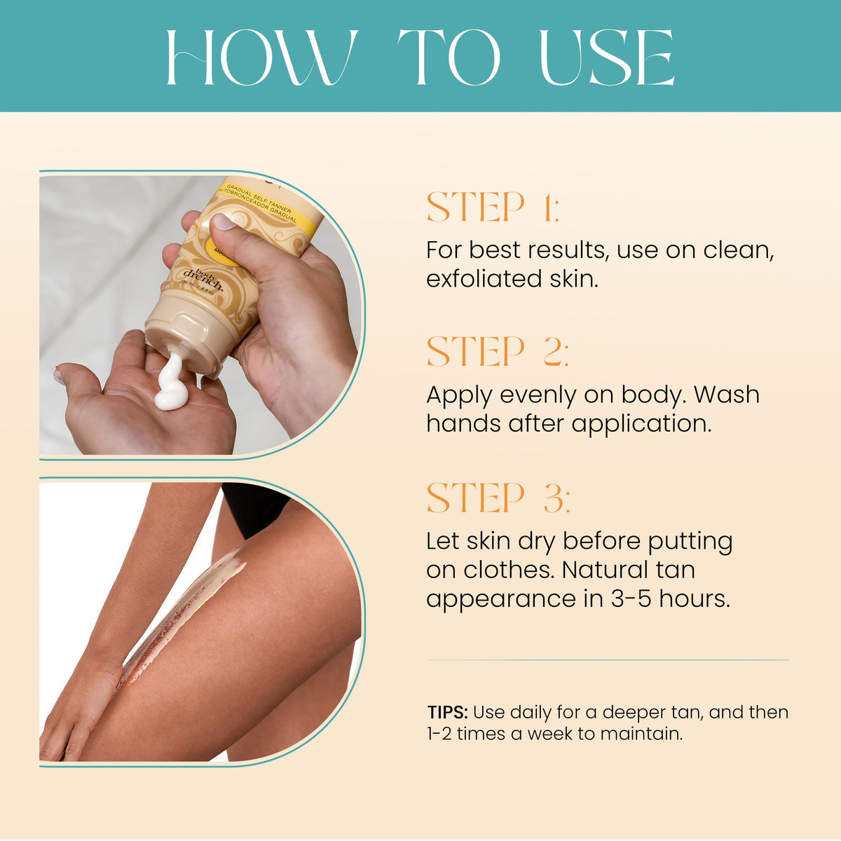 Body Drench bottle on bathroom vanity suggesting easy daily skincare use