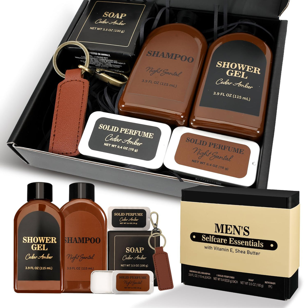 BODY & EARTH set styled in bathroom to show gifting and everyday use
