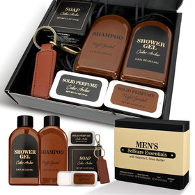 BODY & EARTH set styled in bathroom to show gifting and everyday use