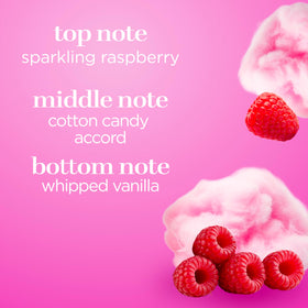 Body Fantasies Cotton Candy spray nozzle closeup for precise application and quick refresh benefit