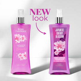 Body Fantasies spray nozzle close-up demonstrating even mist application benefit
