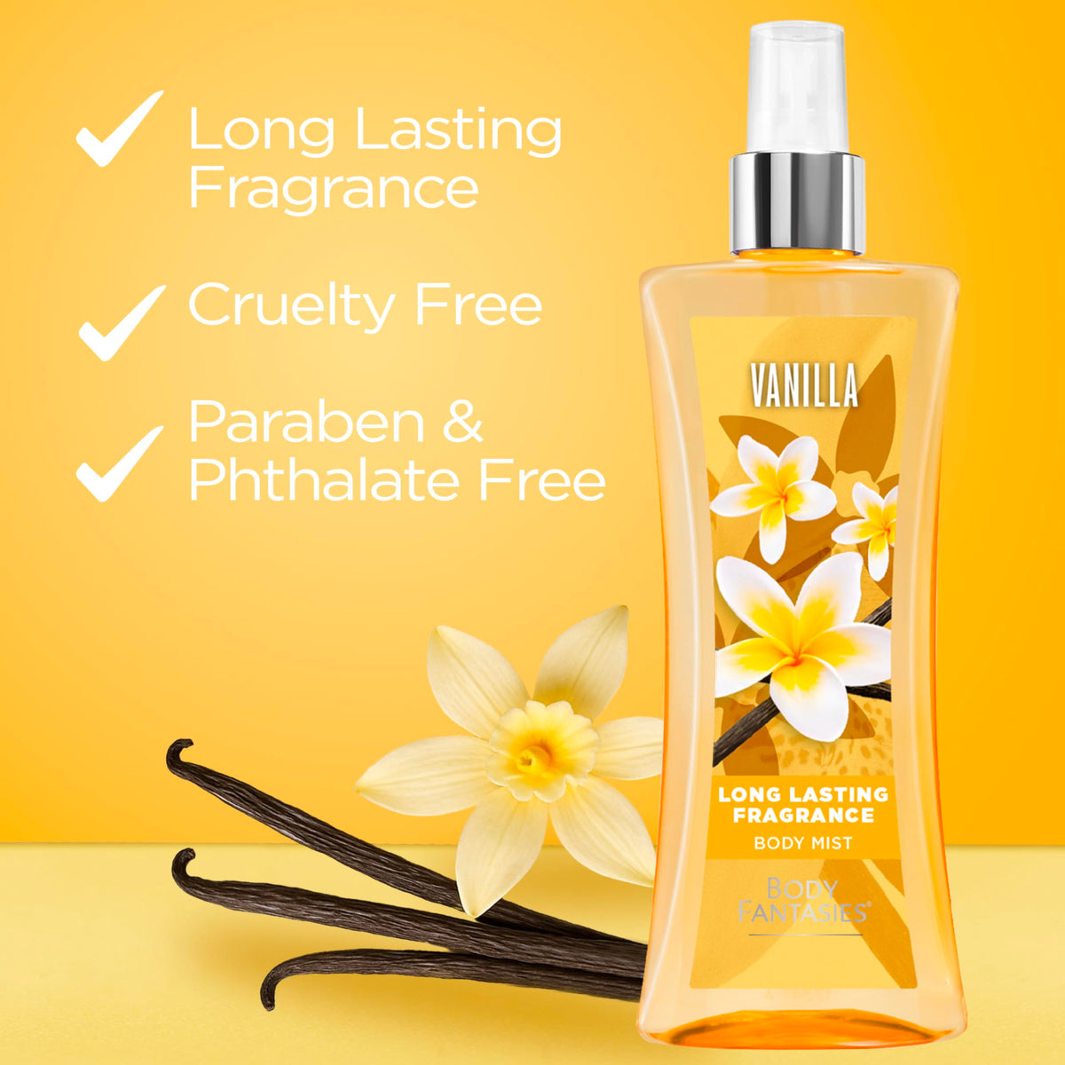 Body Fantasies bottle on bathroom shelf suggesting daily routine freshness