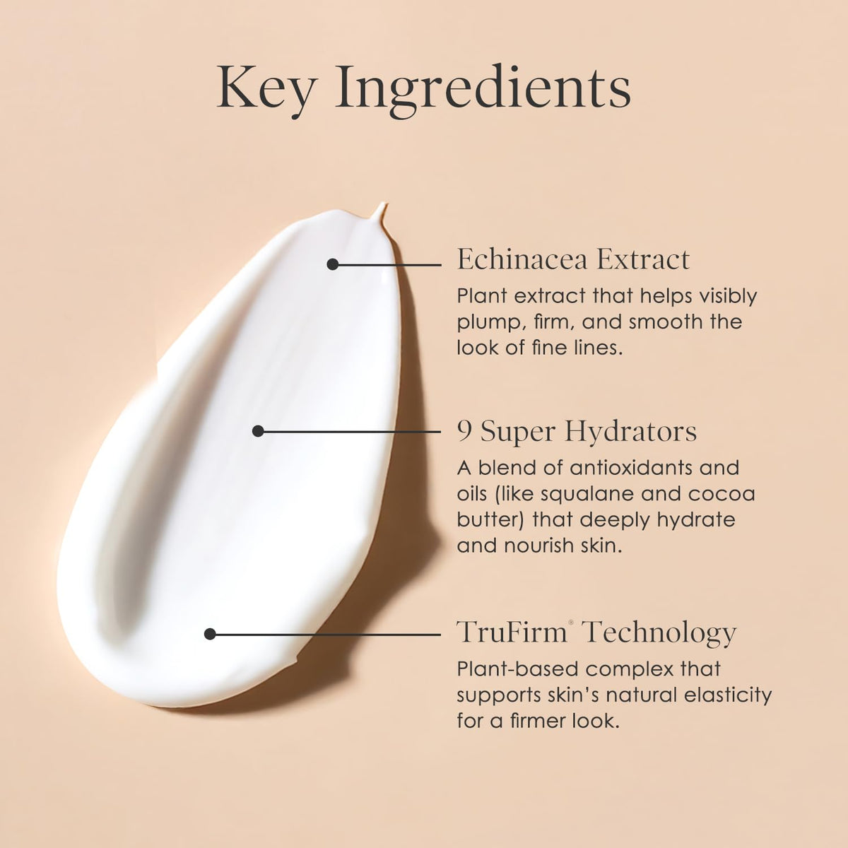 BODY FIRM cream on hand demonstrating smooth spreadability and fast absorption