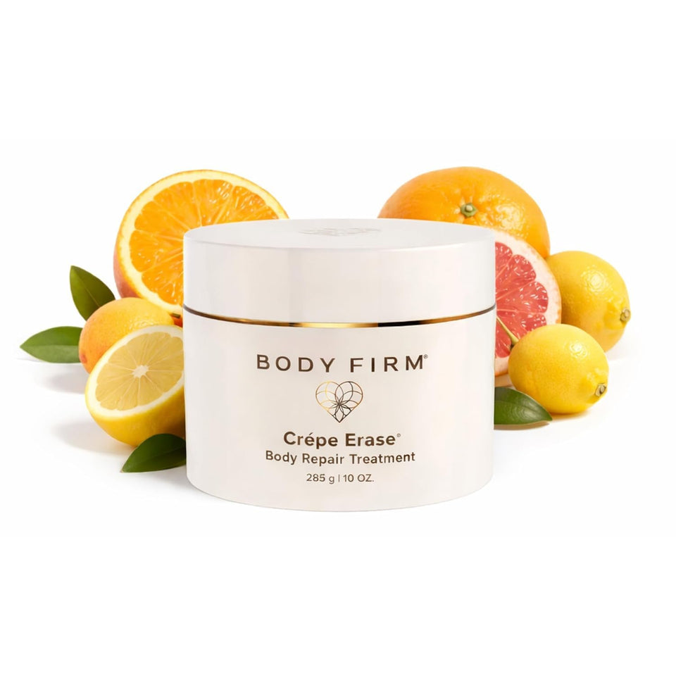 BODY FIRM jar front packaging showing label and citrus scent benefit