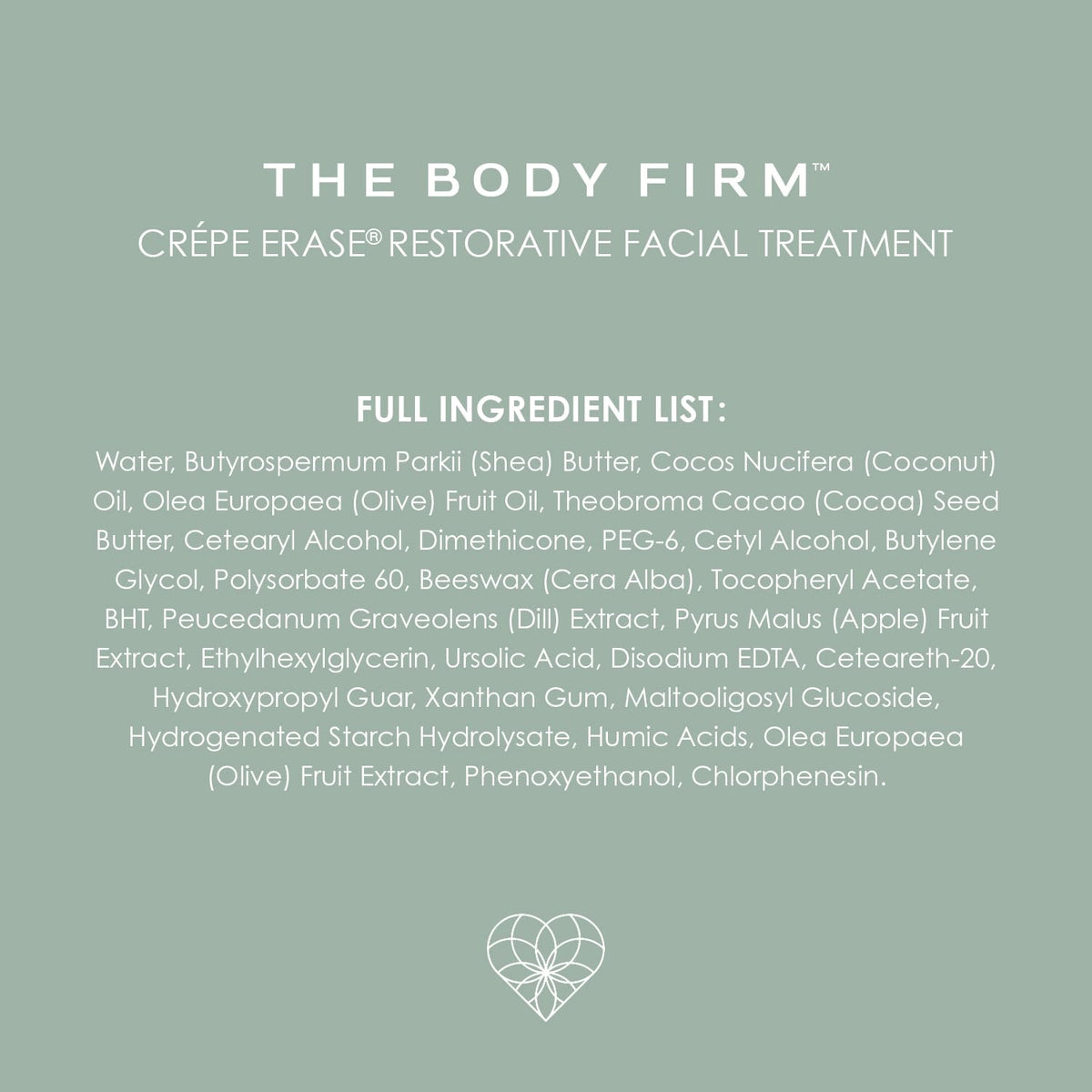 BODY FIRM jar label and ingredients list highlighting TruFirm Complex benefits