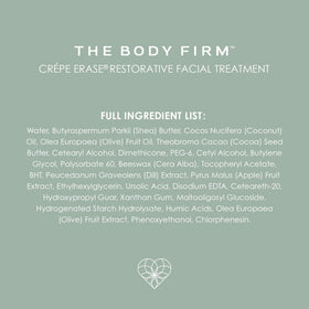 BODY FIRM jar label and ingredients list highlighting TruFirm Complex benefits