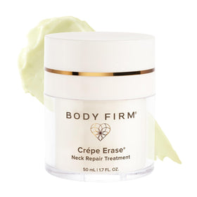BODY FIRM jar front view showing label and compact 1.7 fl oz size, highlights portability