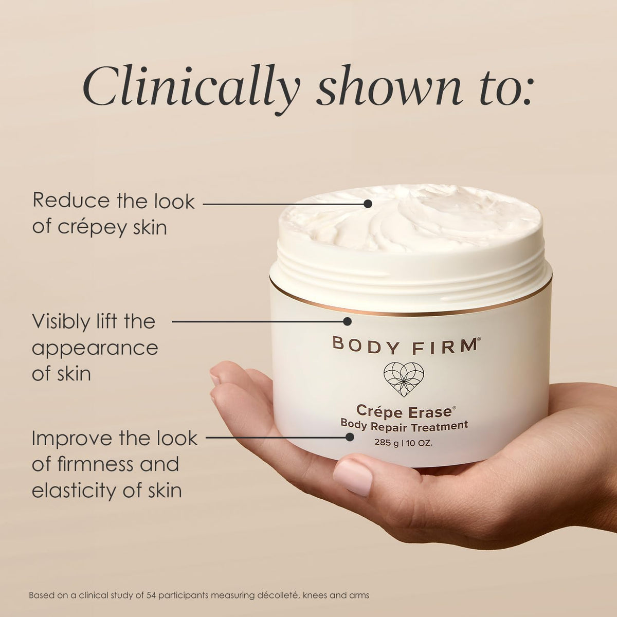 BODY FIRM whipped cream texture close-up illustrating fast absorption