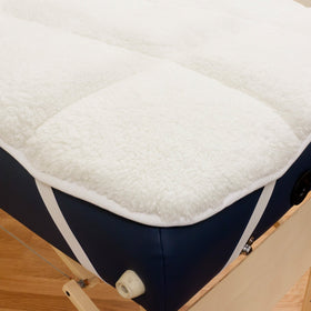 Body Linen reversible sides displayed showing warm fleece and cool microfiber benefits