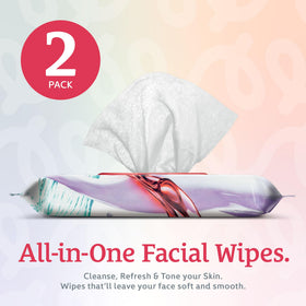 Body Prescriptions wipe in hand removing foundation, quick cleansing benefit emphasized