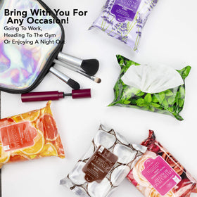 Body Prescriptions pouch beside smartphone showing compact travel-friendly size