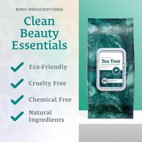 Body Prescriptions two-pack staged to highlight total 100 wipes convenience