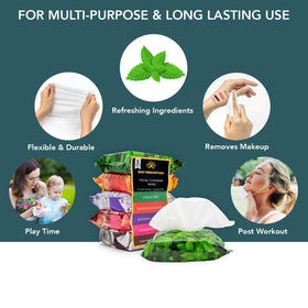 Body Prescriptions wipe texture close-up demonstrating soft, non-abrasive surface