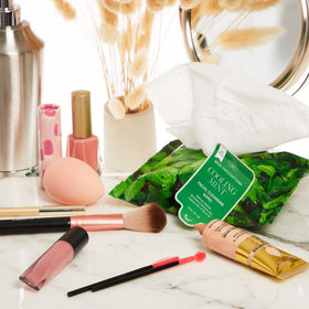 Body Prescriptions wipe in hand removing makeup quickly and gently