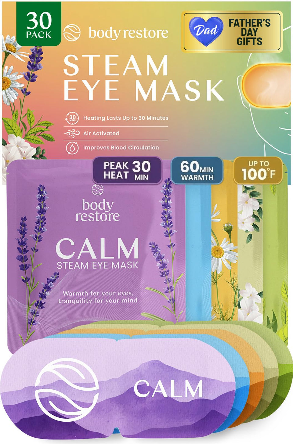 Body Restore front packaging showing 30-pack and variety options for easy gifting