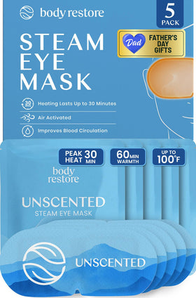 Body Restore front packaging showing five unscented masks and gift-ready benefit