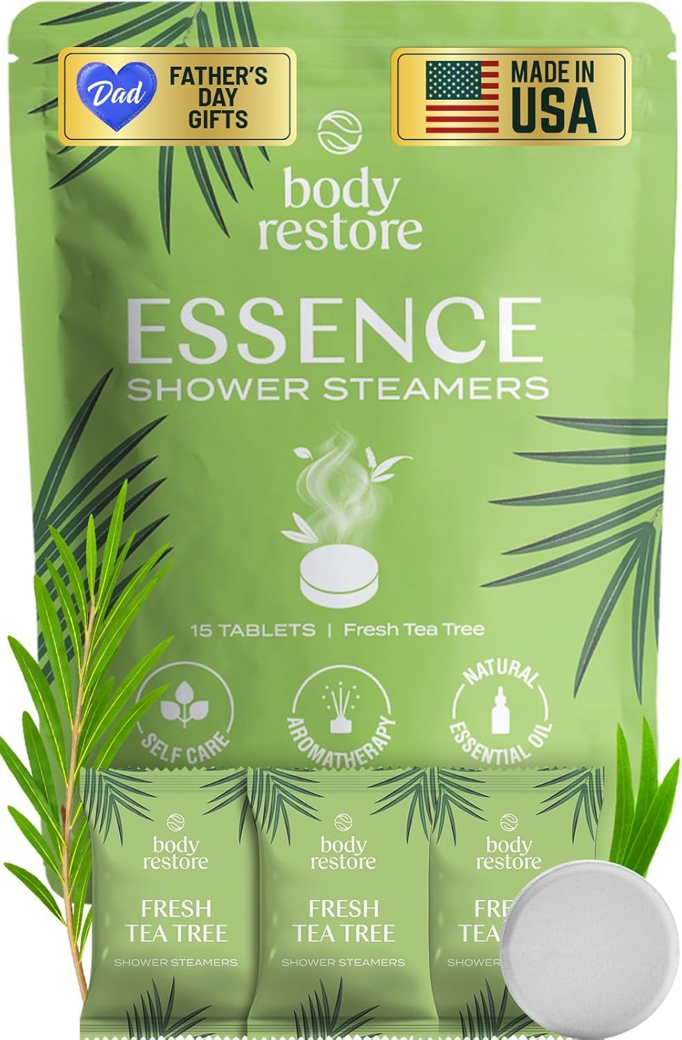 Body Restore front packaging showing 15 steamers and gift-ready presentation