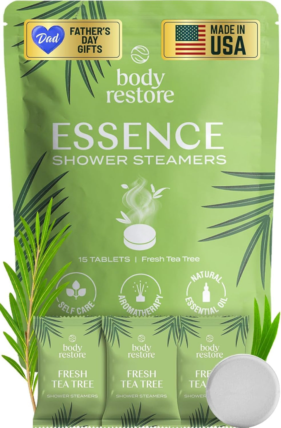 Body Restore front packaging showing 15 steamers and gift-ready presentation