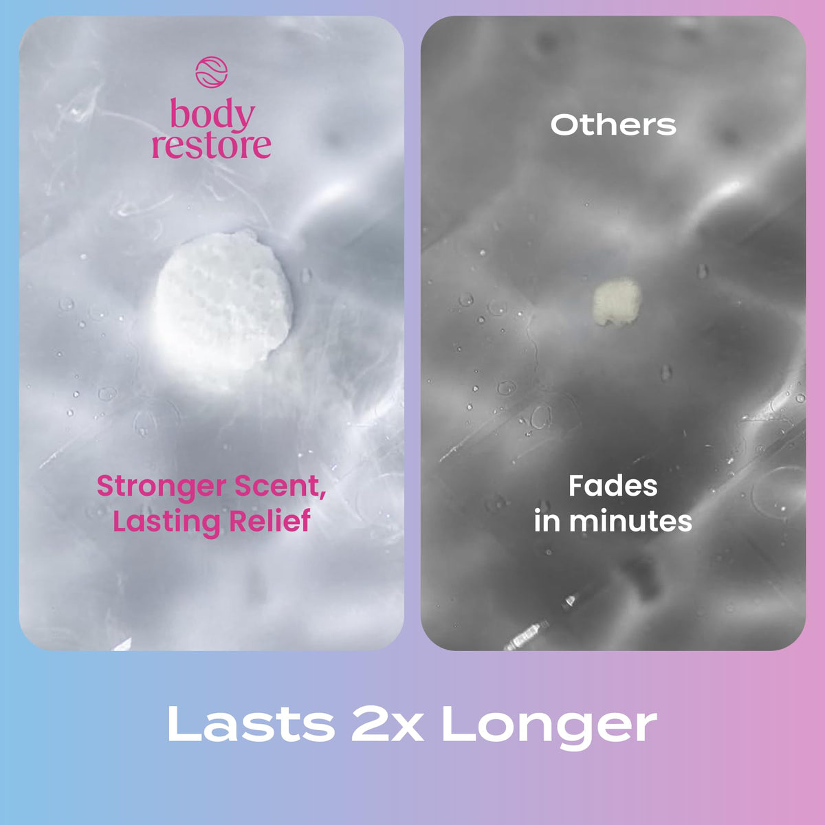 Body Restore steamer on shower ledge releasing vapors to create spa-like atmosphere