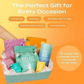 Body Restore styled in a bathroom setting demonstrating spa-at-home relaxation benefit