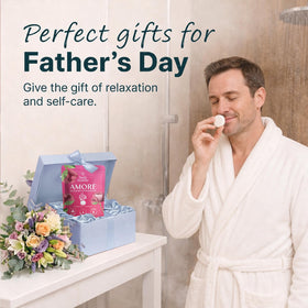 Body Restore single rose steamer closeup highlights fragrance and easy use benefit