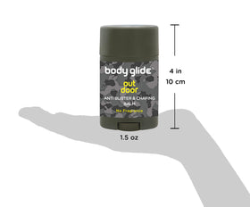 BodyGlide being applied to inner thighs, prevents rubbing and sores