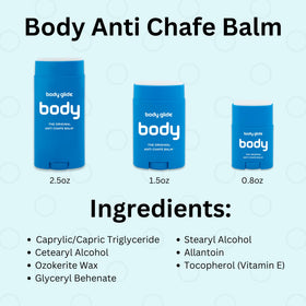 Runner applying BodyGlide before a run to protect skin from friction