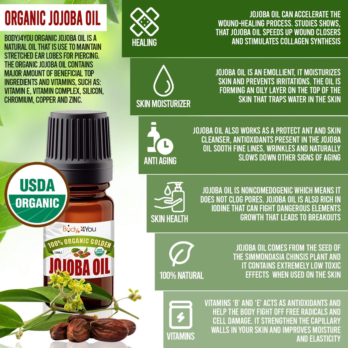 BodyJ4You dropper tip close-up for precise jojoba oil application benefit