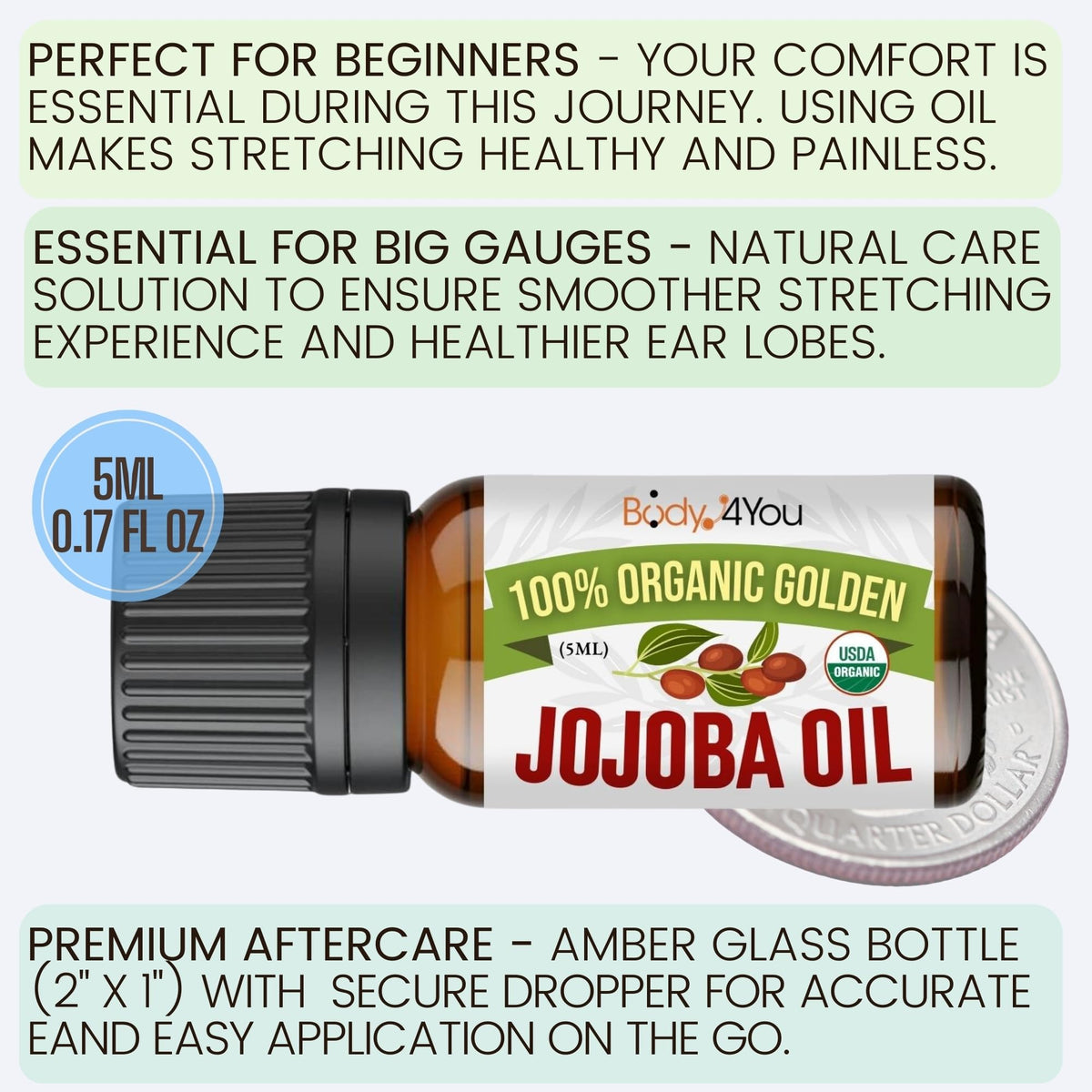 BodyJ4You oil droplet on fingertip demonstrating controlled dispensing benefit