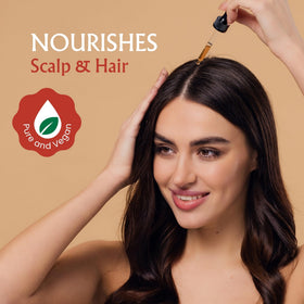 BodyJ4You oil massaged into hair ends to boost shine and manageability