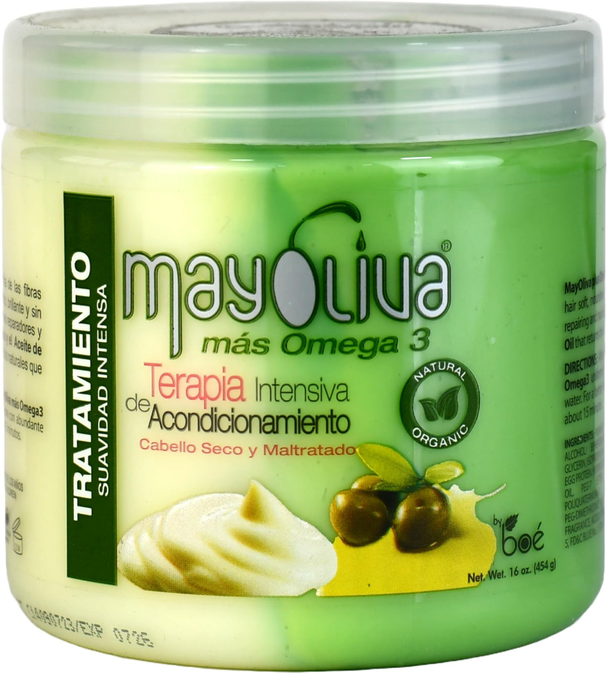 BOÉ COSMETICS jar front view showing label and 16 oz size for clear product identification and trust