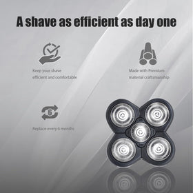 BOEEA three cleaning brushes next to replacement heads for easier maintenance