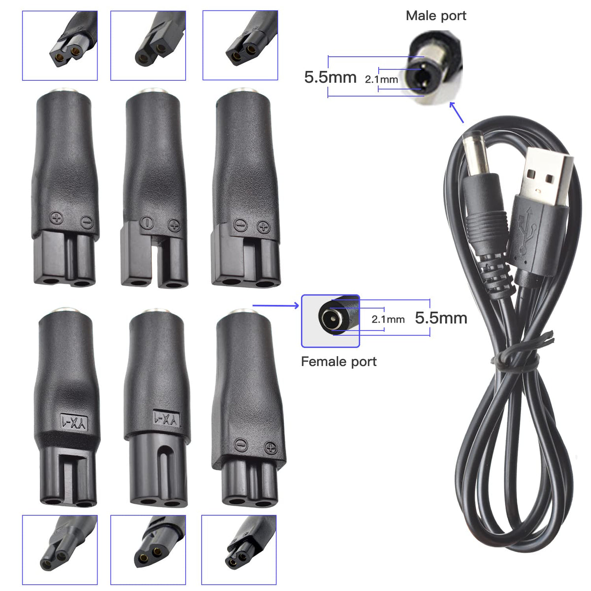 BOEEA plugging into trimmer illustrating secure fit and convenience
