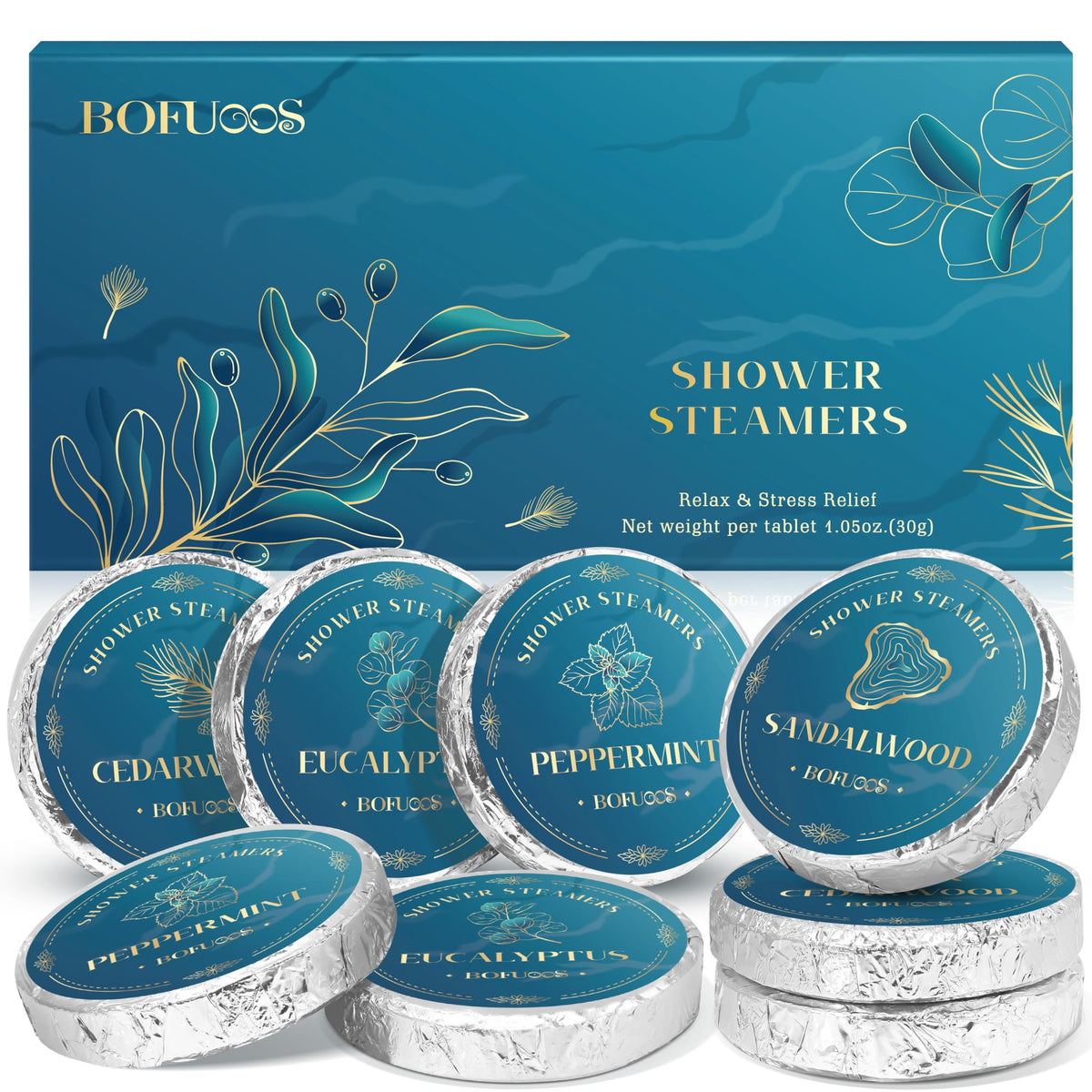 Bofuoos front packaging showing gift-ready box and branding benefit relaxation