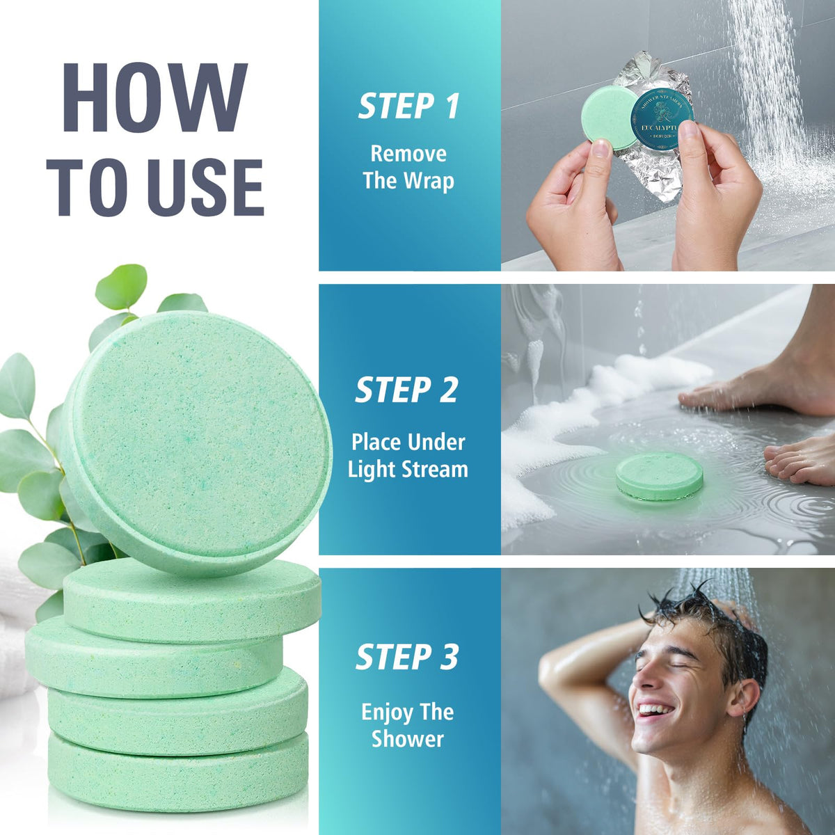 Bofuoos lifestyle bathroom scene with steamer active creating calming atmosphere