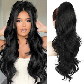 BOGSEA front packaging showing long wavy ponytail and benefits