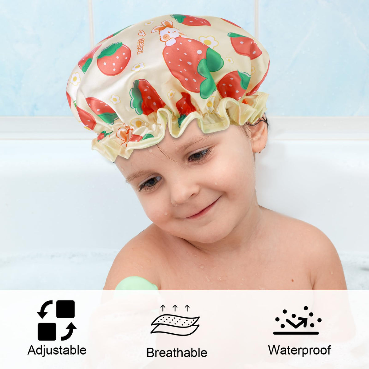 BOHUIZ elastic band stretched to show snug comfortable fit for kids