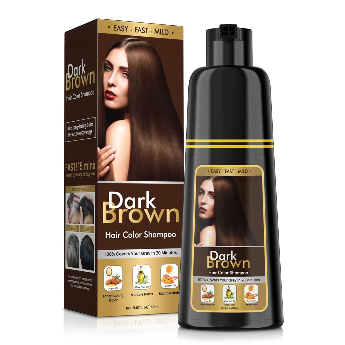 BOJICA front packaging dark brown 150ml showing bottle and label, easy color touch-ups